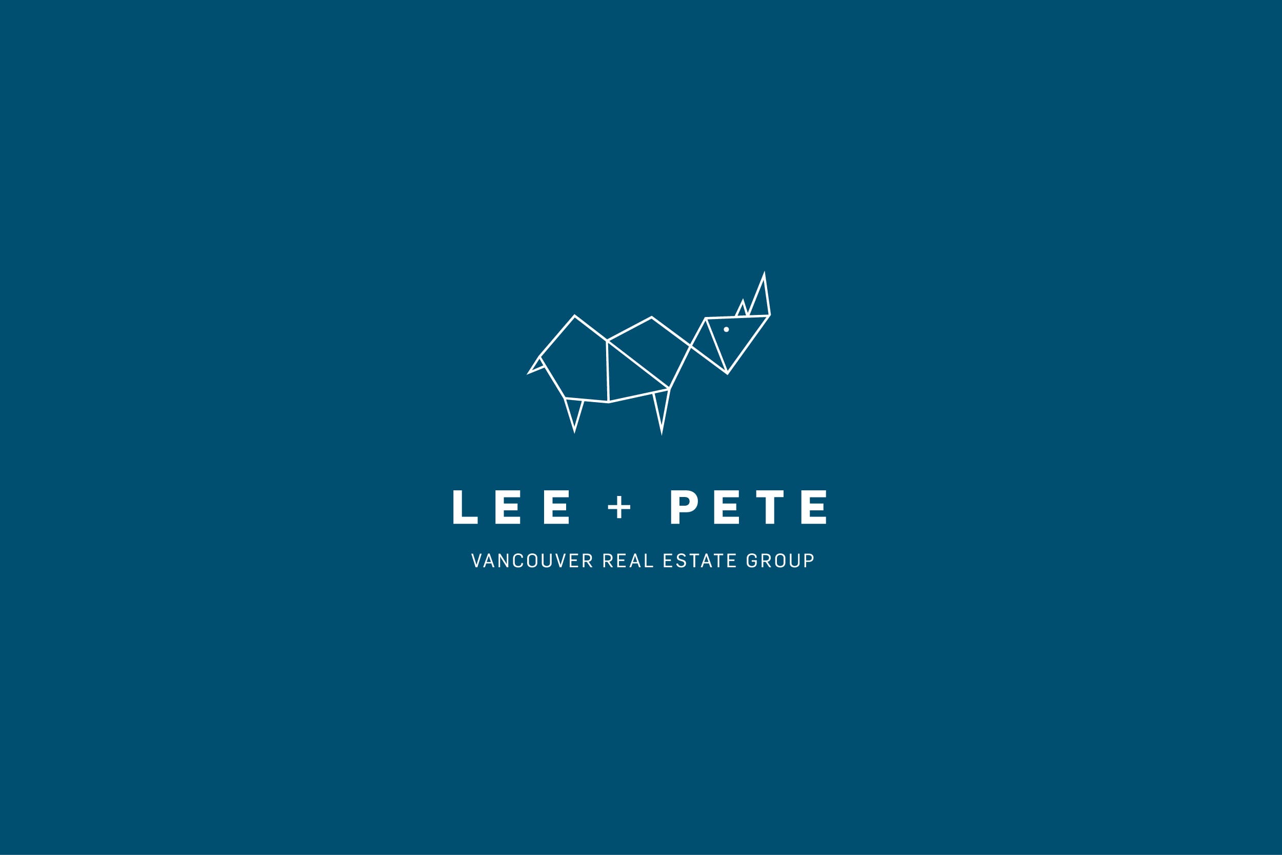 Rebranded Lee + Pete real estate group logo