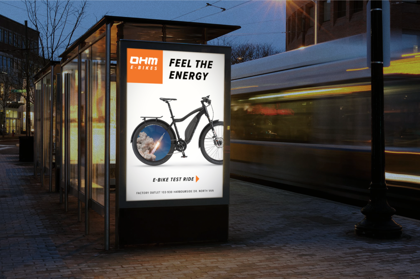 OHM Electric Bikes 4th generation e-bike transit poster